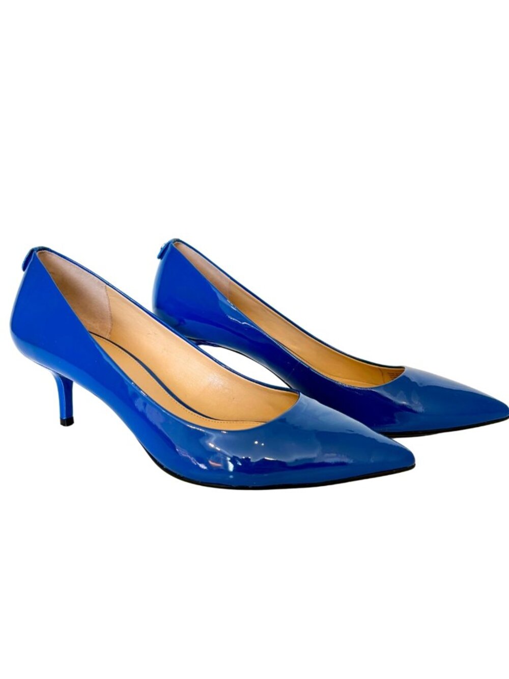 Michael Kors Kitten-Heel Electric Blue Patent Leather Pump 2.25" Heel – Sz 9